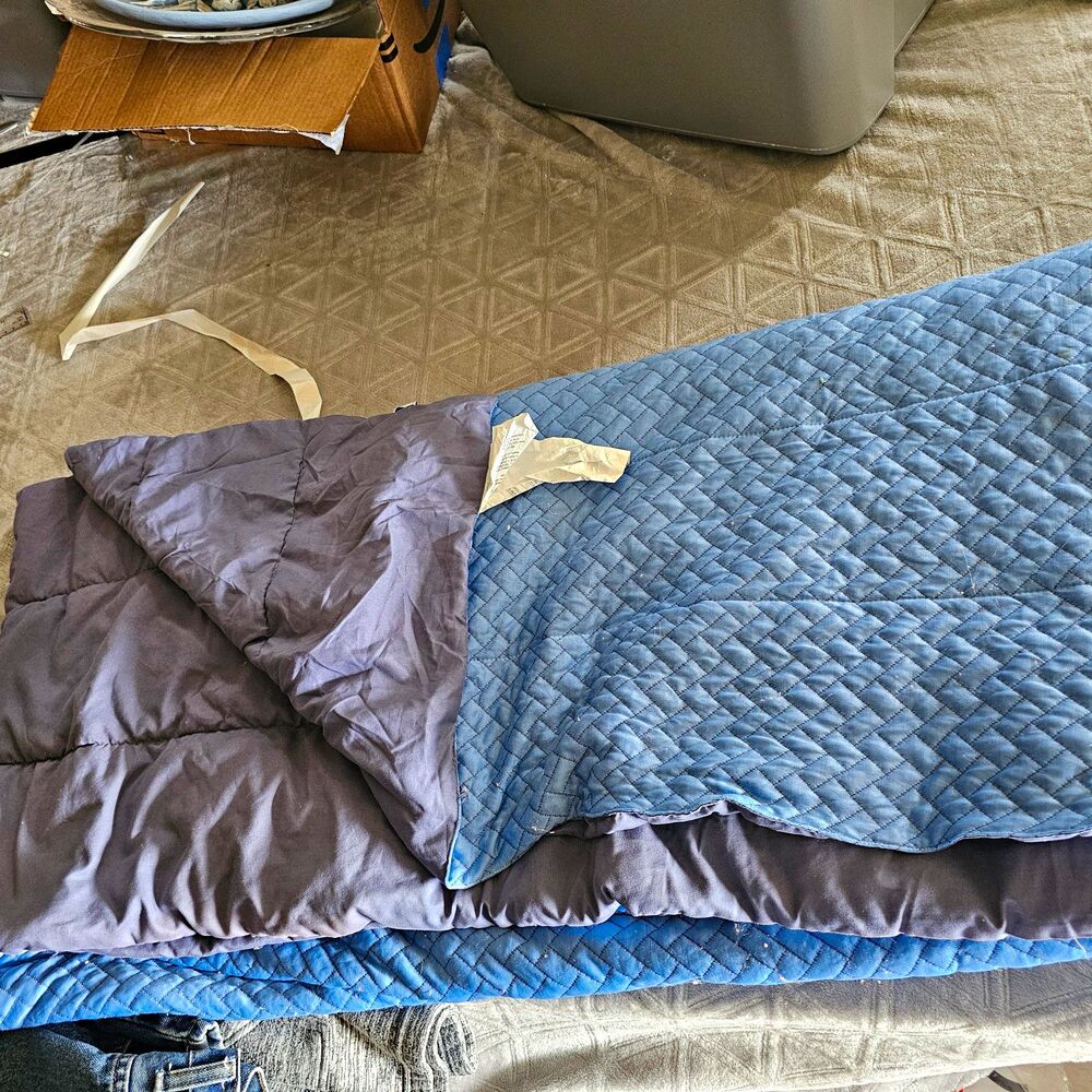 Sealy Queen cooling blanket Quilt Blue/Gray Quilted 100% Polyester 222 x 222cm